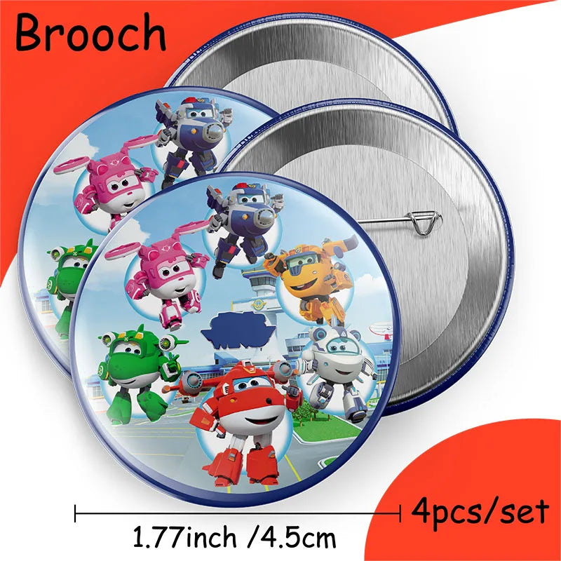 Super Wings Party Supplies Balloons Cup Plates Napkins Tableware For Kids Baby Shower Birthday Party Decoration