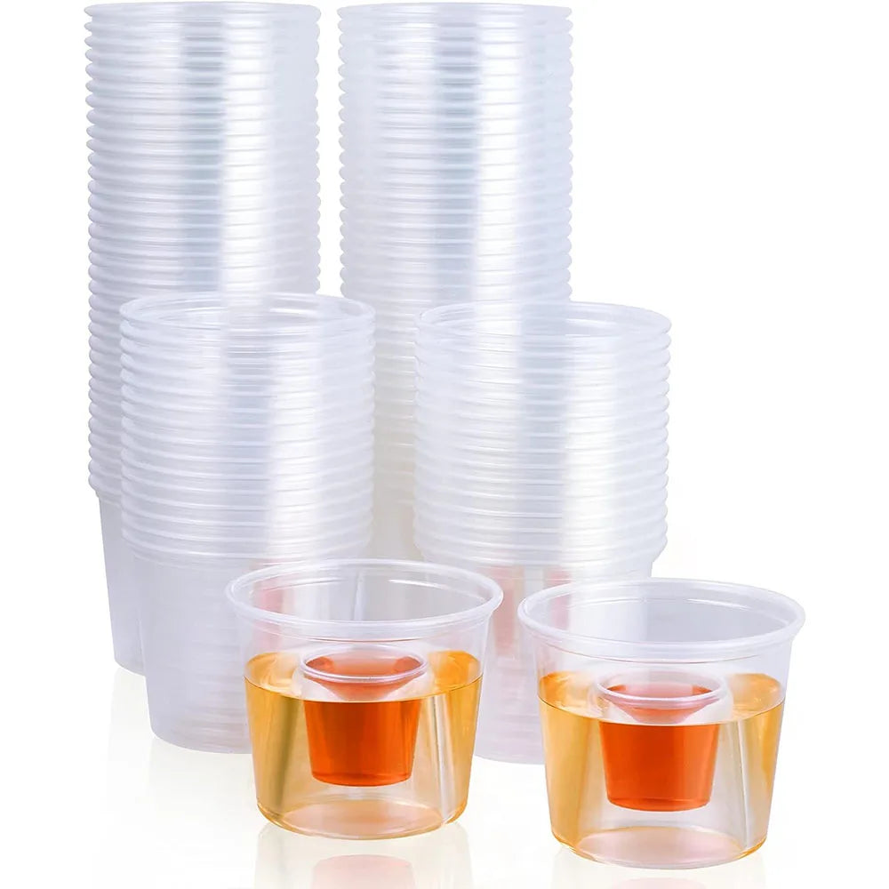 Disposable Jager Shot Glasses Plastic Shot Cups Perfect for Wedding, Thanksgiving, Halloween, Christmas Party