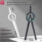 Press Student Compass Geometry Set Precision Digital Display Compass for Students Circle Drawing Gauge Tool Exam School Supplies