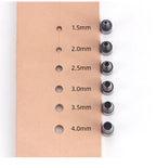 QJH 1Set Japanese Screw Punch Tool Kit Hole Punch 6 Tips Size 1.5mm - 4mm for Sewing DIY Leathercraft, Paper Crafts, Bookbinding