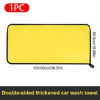 Car Microfiber Cleaning Towels Thicken Double Layer Soft Drying Cloth Towel Car Care Detailing Towel Wash Rags