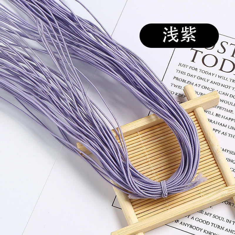 1.5mm Colorful High-Elastic Round Elastic Cord Rope Rubber Band Elastic Spandex Band Trim DIY Sewing Accessories