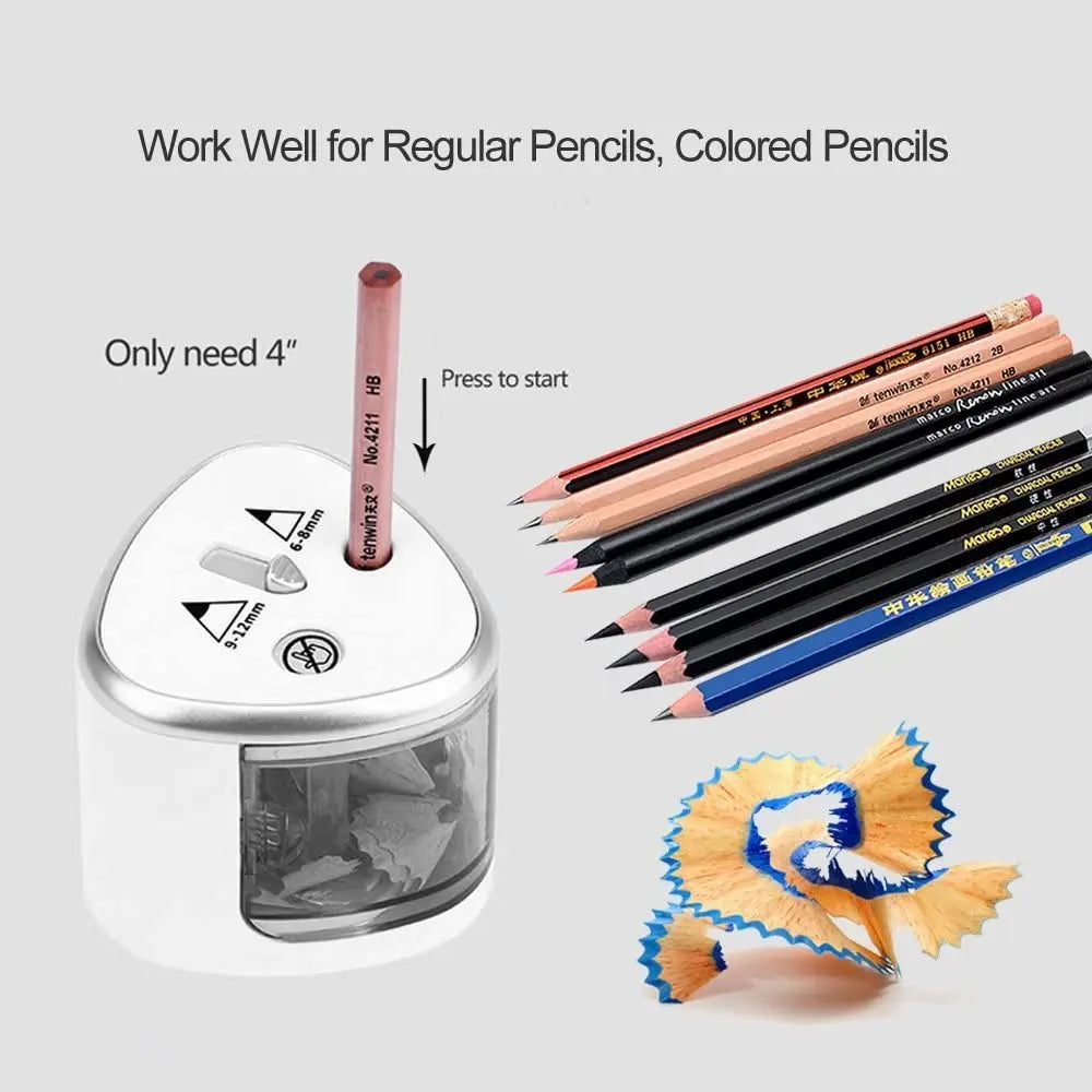 New Two-hole Electric Automatic Pencil Sharpener Switch Pencil Sharpener Home Office School Supplies Stationery Art