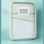 A4 Stationery Books Storage Bag Double-layer Mesh Zipper Bag Large Capacity Folders School Office Supplies