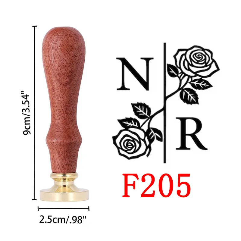 Custom Wax Seal Stamp and Wooden Handle set, For Wedding Invitation, Multiple Designs, Personalized Logo Wax Stamp, Initial Wax