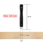 OWDEN Oblong Leather Punch Set for Belt Hole Puncher Oval Hole Strap Watch Band Flat Heavy Duty Leather Craft Hollow Punch