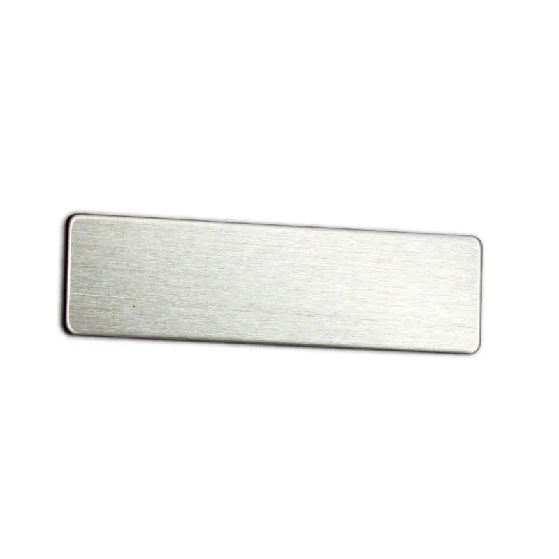 20pcs Laser Engraving Name Badge Holder Round Corner Stainless Steel Badge Blank Material 70x20mm