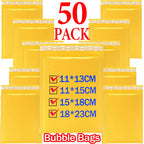 10-50PCS Kraft Paper Bubble Envelopes Bags Different Size Mailers Seal Adhesive Shipping Bag Waterproof Bubble Mailing Bags