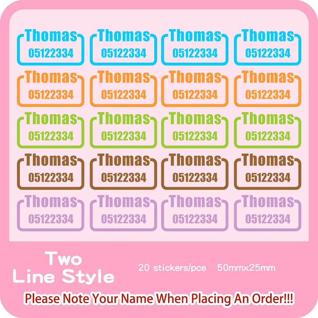 Custom Heat Transfers Name Sticker Personalized Washable Clothes Ironing Stickers Iron-on Labels Fabric Clothing Babysuit Tags
