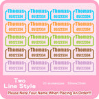 Custom Heat Transfers Name Sticker Personalized Washable Clothes Ironing Stickers Iron-on Labels Fabric Clothing Babysuit Tags