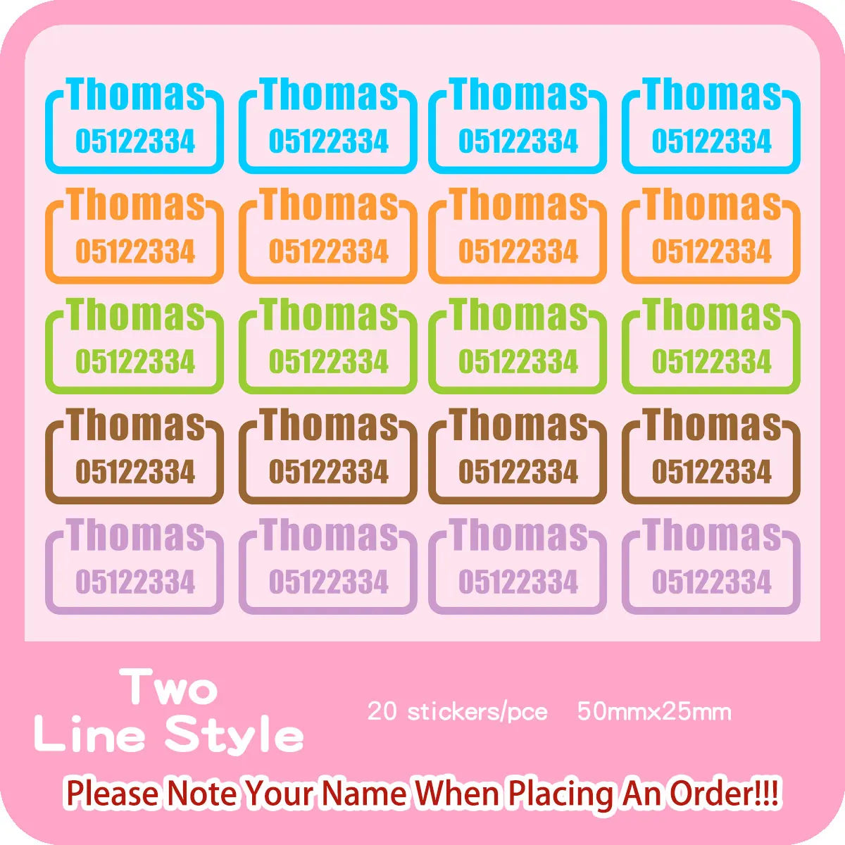 Custom Heat Transfers Name Sticker Personalized Washable Clothes Ironing Stickers Iron-on Labels Fabric Clothing Babysuit Tags