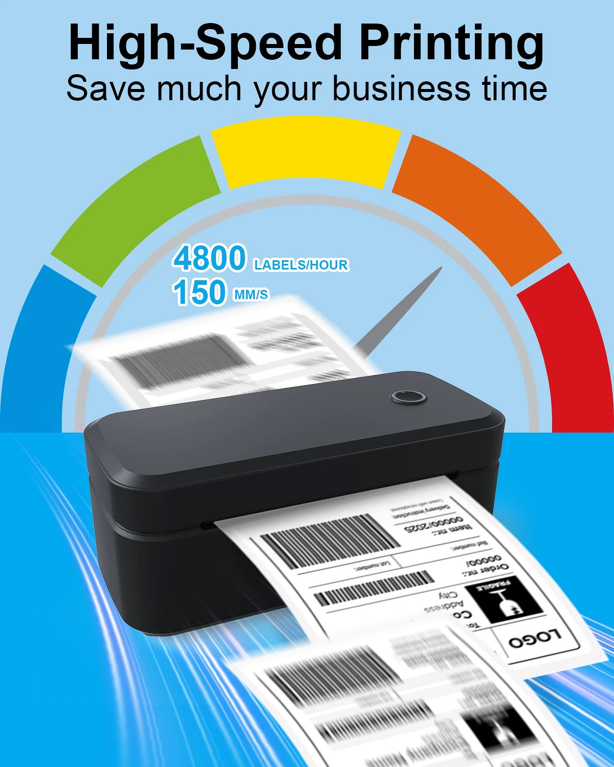 Marklife X4 Thermal Label Printer Portable Printer for 4x6 Mailing Packages Printing Bluetooth & Automatic Label Recognition