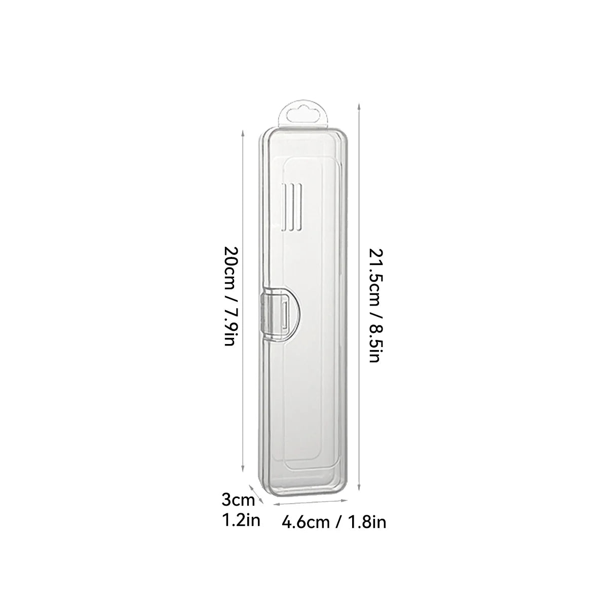 Portable Transparent Tableware Box Travel Flatware Storage Box With Flip Cover Dustproof Chopsticks Forks Spoon Cutlery Case