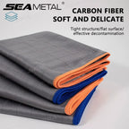SEAMETAL Microfiber Carbon Cloth to Wipe Windows Wine Glasses Tableware Glass Cleaning Cloth Carbon Fiber Rag for Car Home Clean
