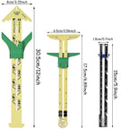 5-in-1 Sliding Gauge Measuring Tool Multifunctional Plastic Drawing Ruler Household Tailor's Patchwork Ruler Sewing Accessories