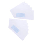 50Pcs Peel and Seal Security Envelopes with Left Window for Invoices Statements Checks Confidential Storage