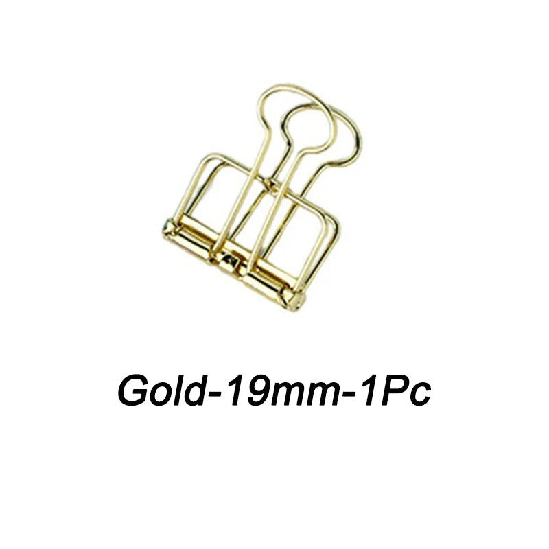 High Quality 51/32/19mm Multicolor Metal Binder Clip Clamp Paper Bookmark Clips Decorative Journal Clips School Office Supplies