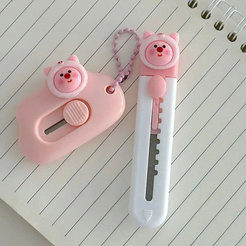 1pc Cartoon Mini Utility Knife Personalized Gift Handcrafted Cardboard Cutter Letter Opener for Students and DIY