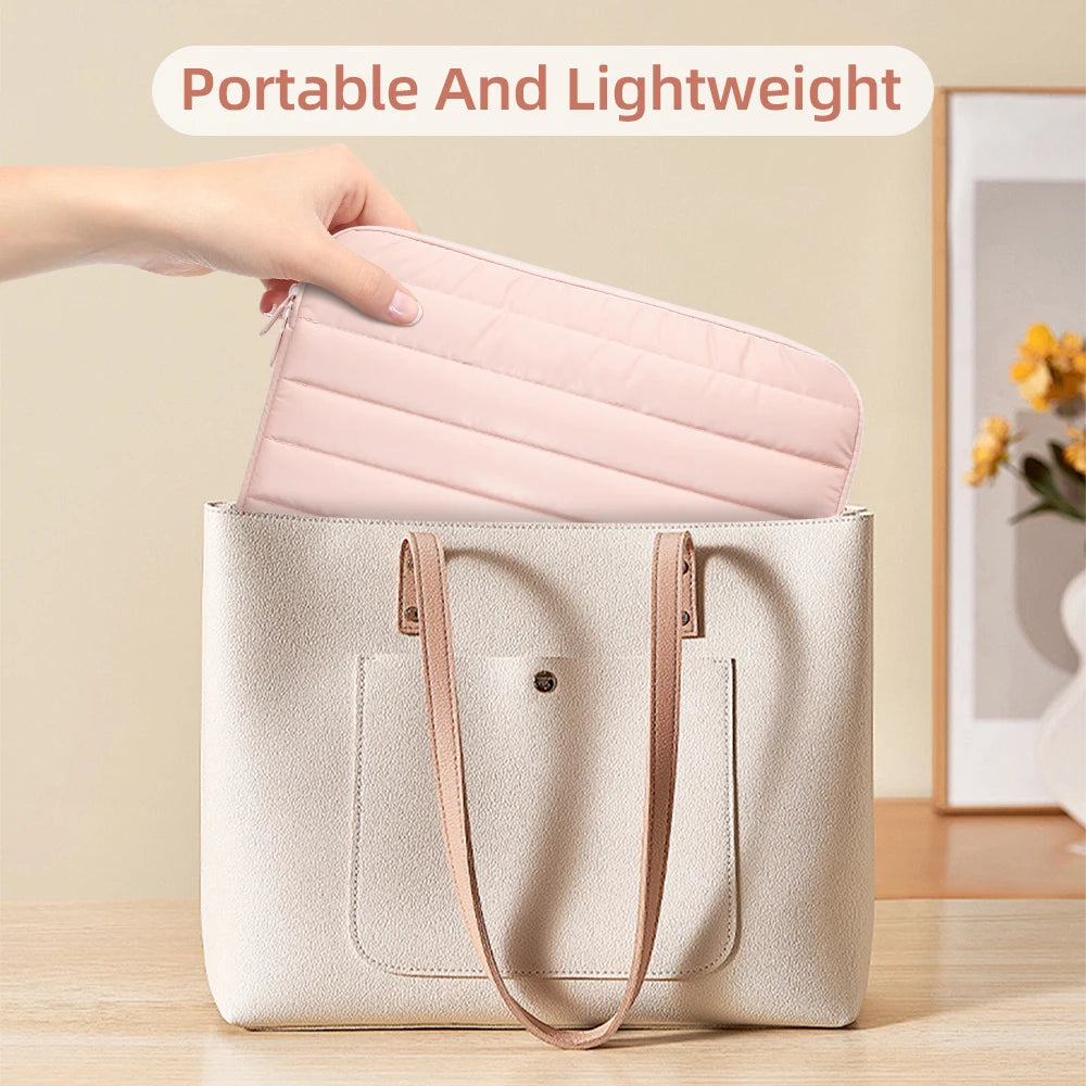 13/14 Inch Puffy Laptop Sleeve Cover Bag For Laptop Cover for MacBook Air iPad Pro Tablet Pouch Bag Fashion Notebook Soft Case