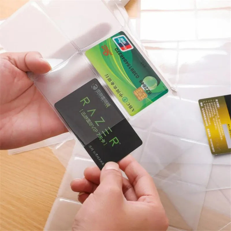 10PCS PVC Waterproof Transparent Card Holder Plastic Card id Holders Case To Protect Credit Cards Card Protector Cardholder Bags