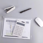 10 PCS Plastic Folders for Document, A4 Size Plastic Envelopes with Snap Closure, Clear File Folders Bags for School Office