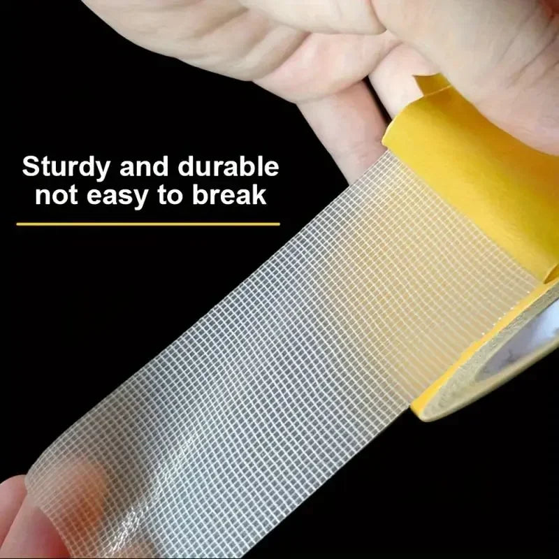 Extra Strong Double Sided Adhesive Tape Thin Super Strong Heavy Fixation Bookbinding Mesh Waterproof Powerful Grid Carpet Tape