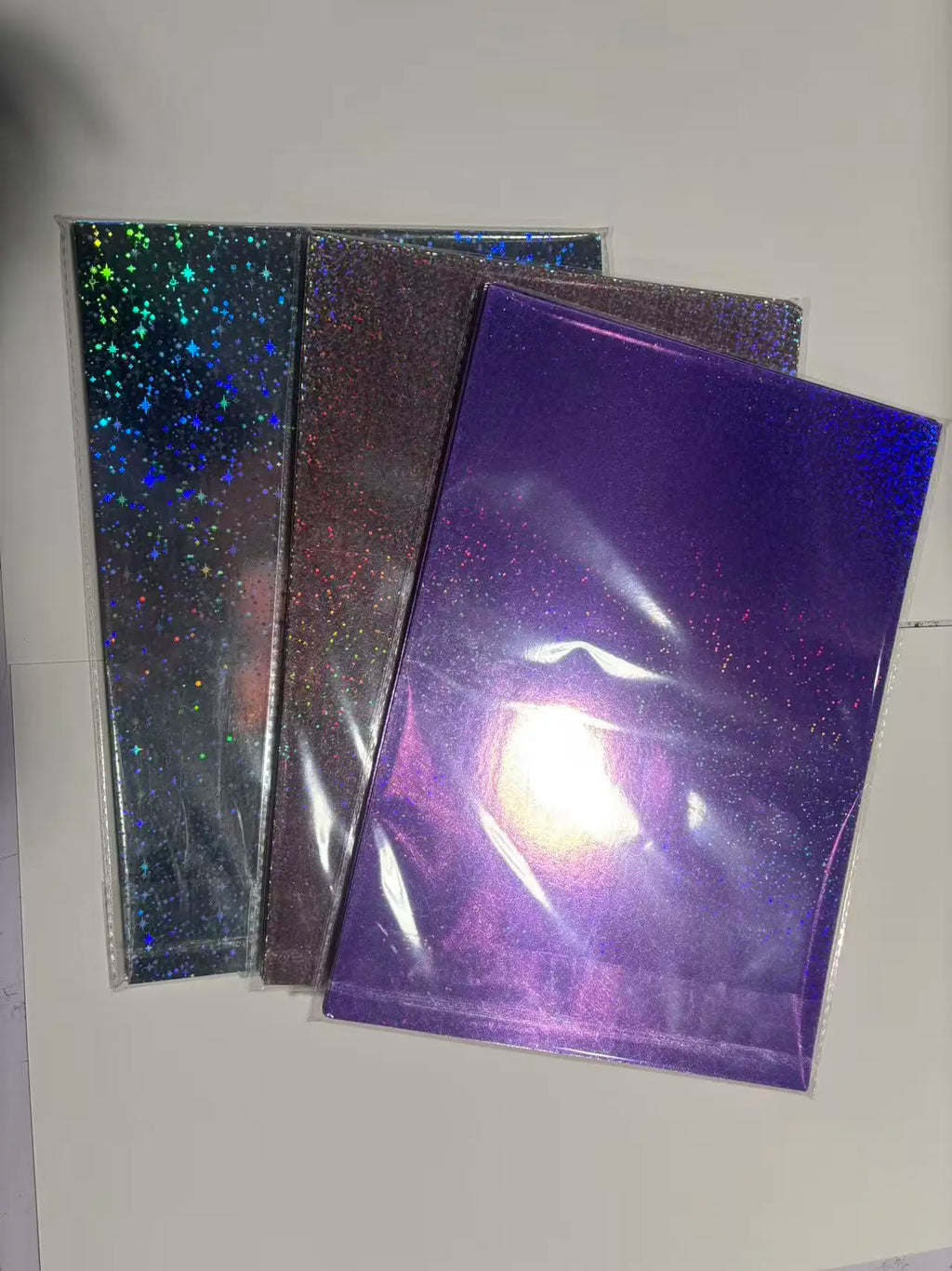 20 Sheets Holographic Cardstock 8.5 x 11, 250gsm Metallic Cardstock Glitter Shiny Iridescent Mirror Paper for Scrapbooking DIY