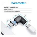 PD 120W Usb C To Type C Magnetic Adapter Fast Charging Magnetic Converter Cable USB C Connector for Macbook IPad Switch Samsung