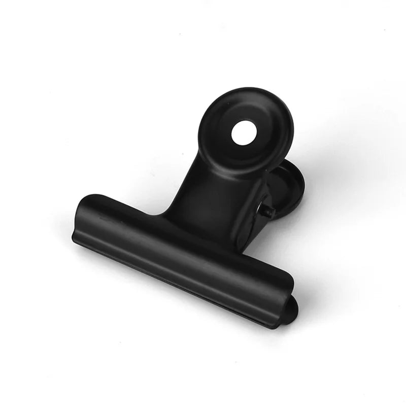 5PCS Metal Paper Clip 20 29 39 50 63 75 90mm Foldback Metal Binder Clips Black Grip Clamps Paper Document Office School Statione