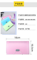 A6 Expanding File Folder Buckle Wallet Organ Bag Documents Folders Organizer File Pouch Bill Folder Family School Office Binder