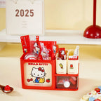 Genuine Sanrio Hello Kitty Mark Pen Holder Desk Organizers Shelves Desktop Stationery Bookshelf Home Office Storage Box