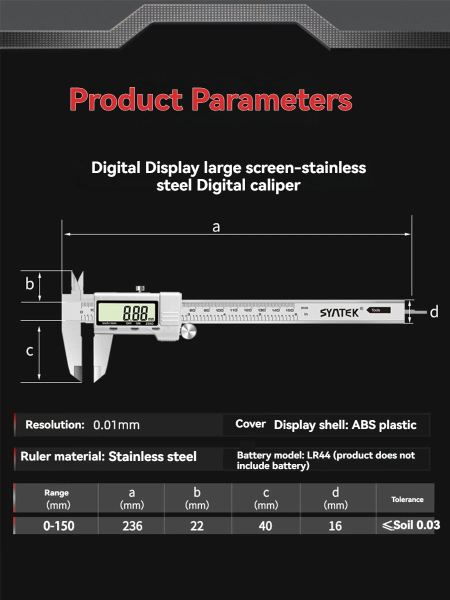 Electronic Vernier Caliper 0-150/200/300mm Digital Vernier Calipers Micrometer Steel Vernier Caliper Messschieber Paquimetro