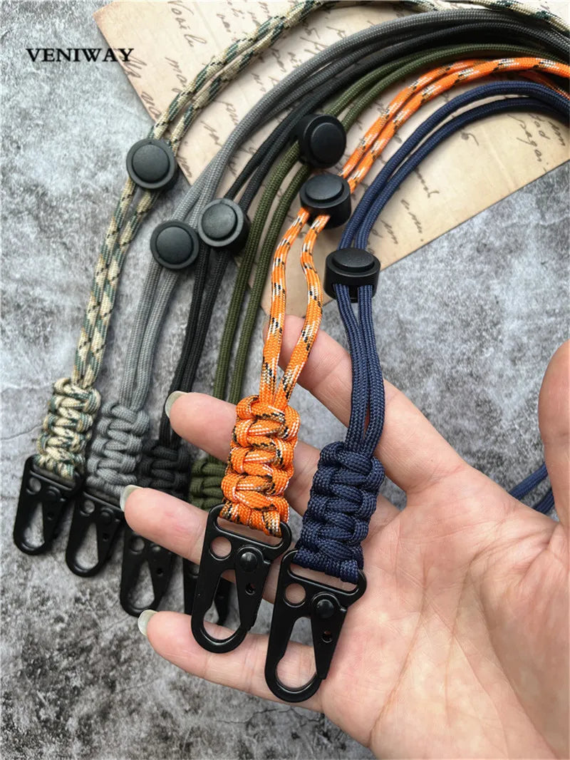 Lanyard Heavy Metal Keyring Adjustable Keychain Handmade Credential Holder Mobile Phone Hanging Neck Strap Anti-lost Key Chain