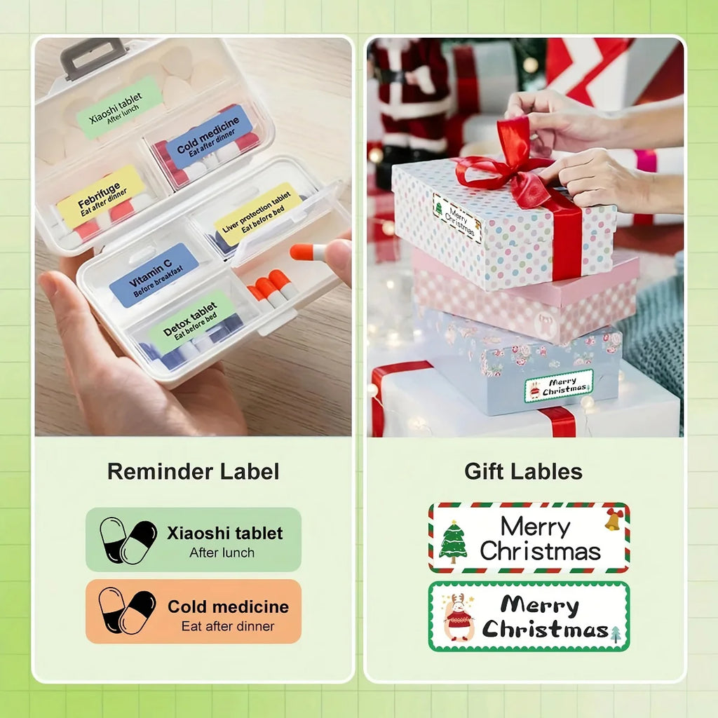 Marklife P15 Label Printer Portable Thermal Printer Inkless Mini Sticker Maker With Adhesive Label Printer As D11/D110/Q30 Print