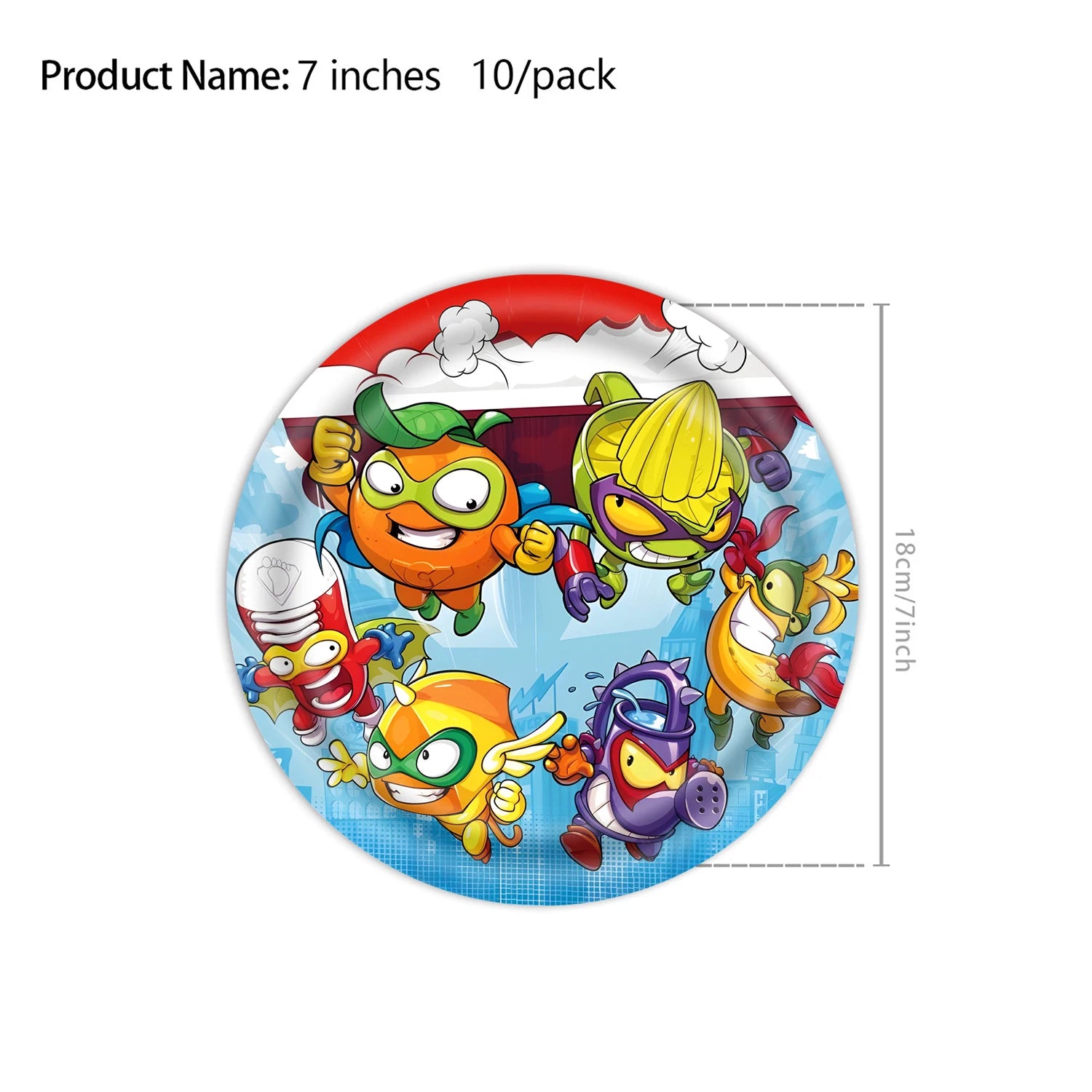 Cartoon Superzings Birthday Party Decoration Disposable Tableware Tablecloth Plates Cups Napkin Kids Favor Gifts Party Supplie
