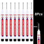 4-100Pcs 2cm Waterproof Long Head Markers Deep Hole Marker Pen for Metal Carpenter Red/Black/Blue/Green /White Woodworking Tools