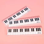 1 Piece Lytwtw's Cute Piano Straight Ruler Kawaii Tools Stationery Cartoon Drawing Office School Measuring