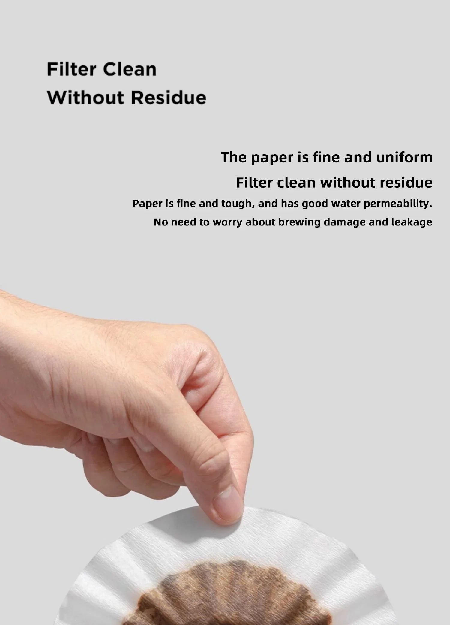 YRP Coffee Filter Papers 50 Sheets 1-2Cups 3-4Cups Paper Filter #155  #185 Pour Over Coffee Dripper & Wave Dripper Barista Tools