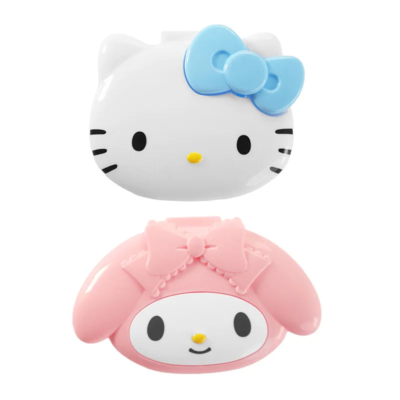 Sanrios Mini Pill Box Anime Figures Hellokitty Portable Pill Case Medication Organizer Cute Mymelody Cartoon Daily Dose Box Gift