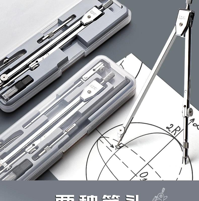 M&G Compass Drawing Tool Metal Geometric Protractor Engineering Protractor Drawing Tool, Suitable for Students and Carpenters