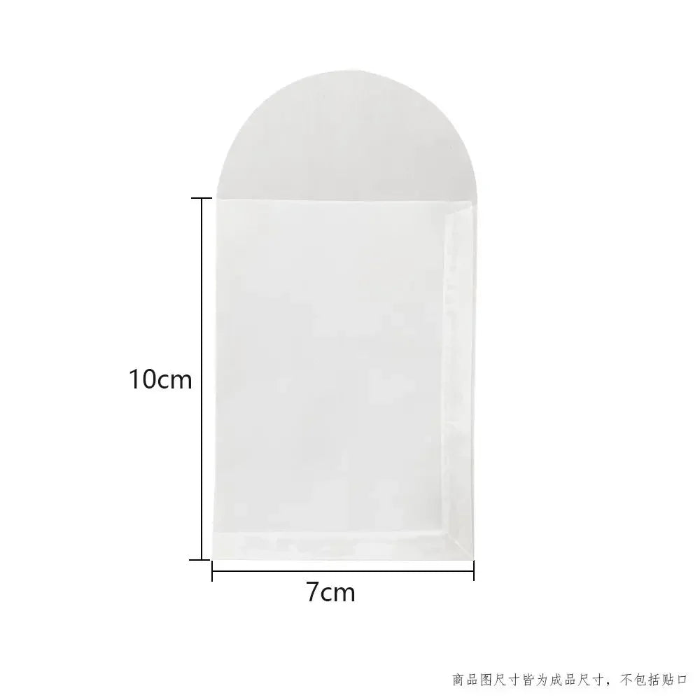 50pcs/lot Translucent Mini Envelope Jewelry Storage Bag for Card Earring Necklace Gift Packaging Bags Wedding Wedding Envelopes