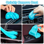 Car Cleaning Gel - Magic Dust Remover for Auto Interior & Keyboard, Reusable Slime Mud for Detailing Tools （blue/pink）