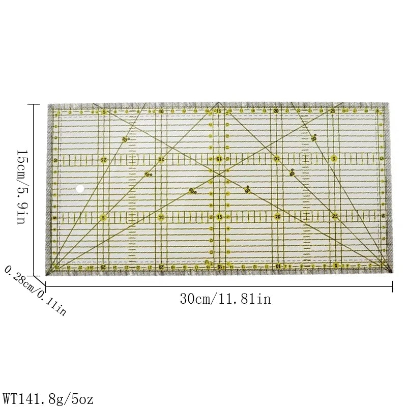 Yokoyama Acrylic Sewing Ruler For Patchwork Measuring Drawing Dressmaker Yardstick DIY Craft Quilting Cutting Accessories Tool