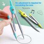 7Pcs/Set Student Compass Set School Mathematical Rulers Multi-Function Learning Professional Drawing Tool Girls Gifts Stationery