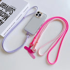 Candy Color Crossbody Colorful Long Strap for Mobile Phone Adjustable Lanyard Necklace Hanging Rope Anti-Lost Accessories