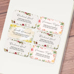 Personalized Floral Mailing Stickers - Self-Adhesive Address Labels for Business/Stationery,Custom Design & Recyclable Material‌