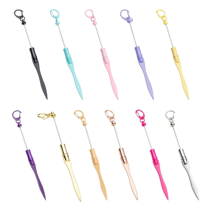 Beadable Letter Opener Metal Letter Opener with Keychain Clip, Beadable Envelope Opener Gift for Student Teacher 896C