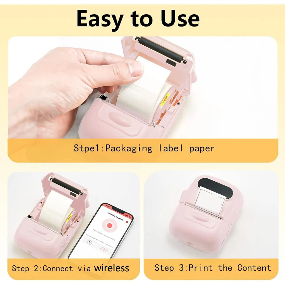Marklife Thermal Label Printer P50 Protable Bluetooth Wireless Self-Adhesive Printer Tag Price Machine for Office School Kitchen