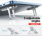Elough Portable Laptop Atand Invisible Adhesive Bracket Folding Storage Height-Increasing Stand Keyboard Foot Pad Support Stand