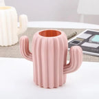 New Creative Desktop Storage Plastic Multifunctional Cute Cactus Pen Holder Office Desk Supplies Simple And Fresh Stationery